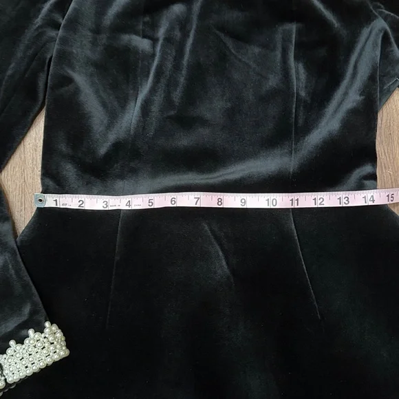 Nadine Merabi Audrina Long Sleeve Velvet Mini Dress - Picture 5 of 9